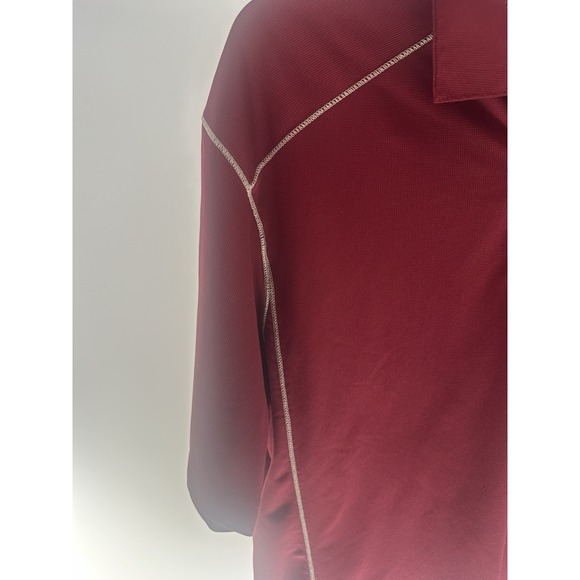 Nike Golf Dri-FIT Polo Shirt Men's XL Short Sleeve Burgundy Polyester - Picture 6 of 8
